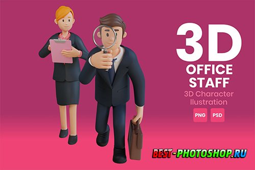 Office Staff 3D Character Illustration 7