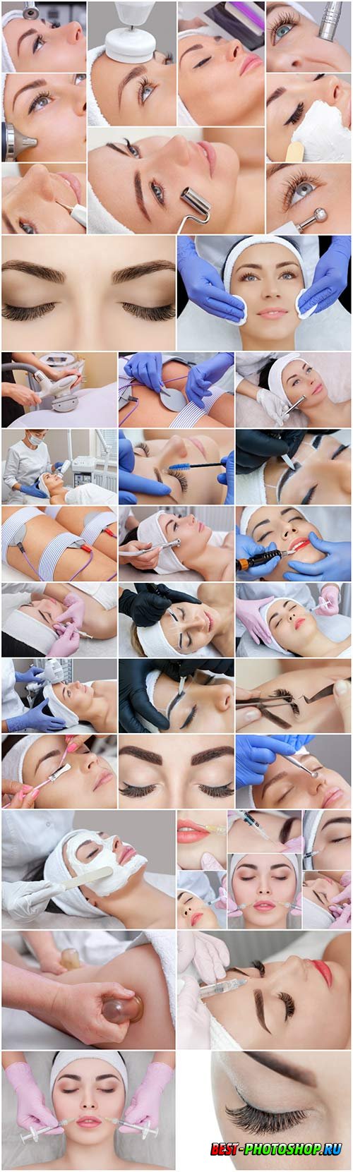 Girl on cosmetic procedures stock photo