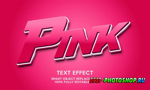 Pink text effect template psd