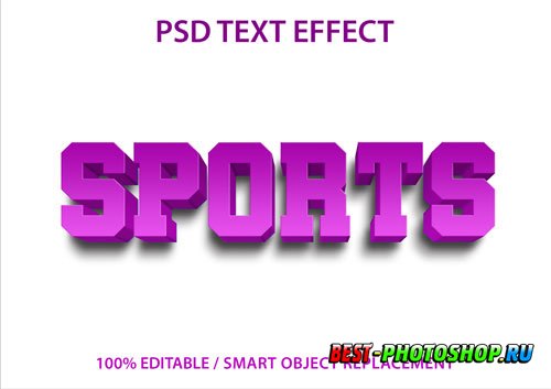 Editable text effect sports premium psd