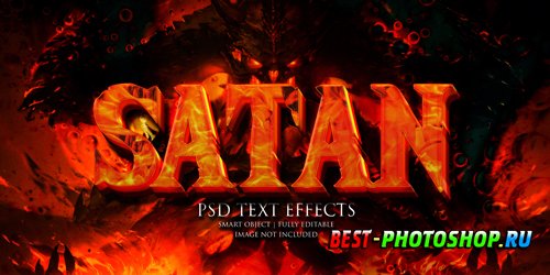 Satan text effect psd