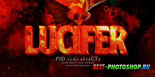 Lucifer text effect psd