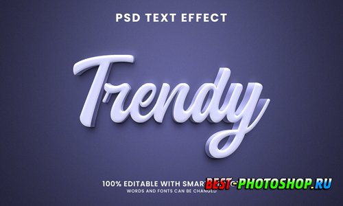 Trendy text effect psd