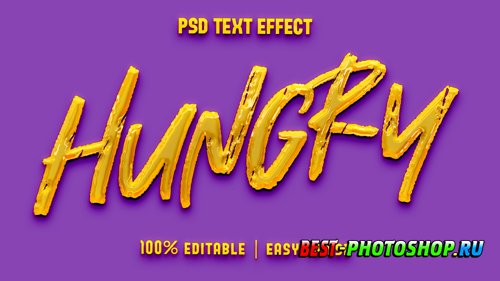 Hungry psd text effect psd